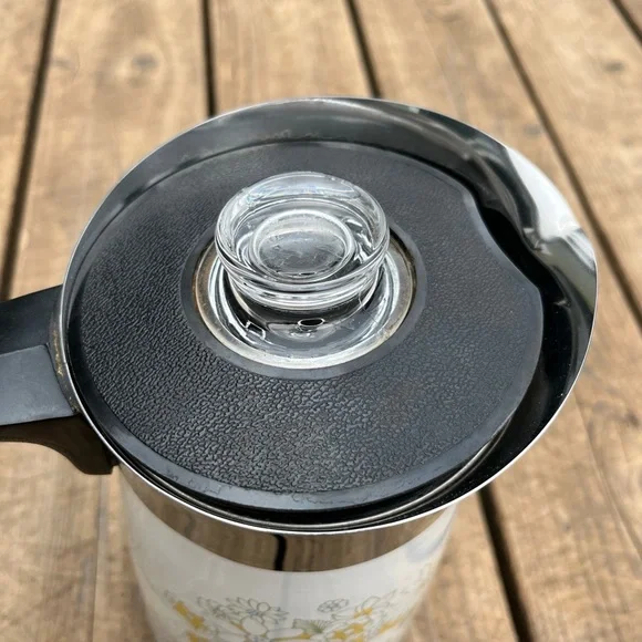 Corningware Purcolator Coffee Maker Floral Bouquet 1970's - Picture 13 of 14